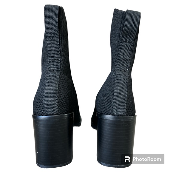 Stretch Knit Nixie boot bootie Steve by Steve Madden black 8 NEW - Picture 2 of 7